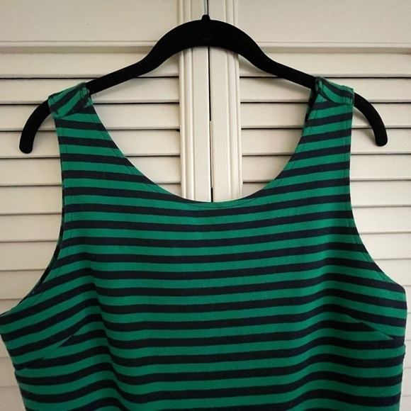 AMERICAN EAGLE, GREEN & BLUE STRIPE DRESS, SIZE 12. - Picture 2 of 6